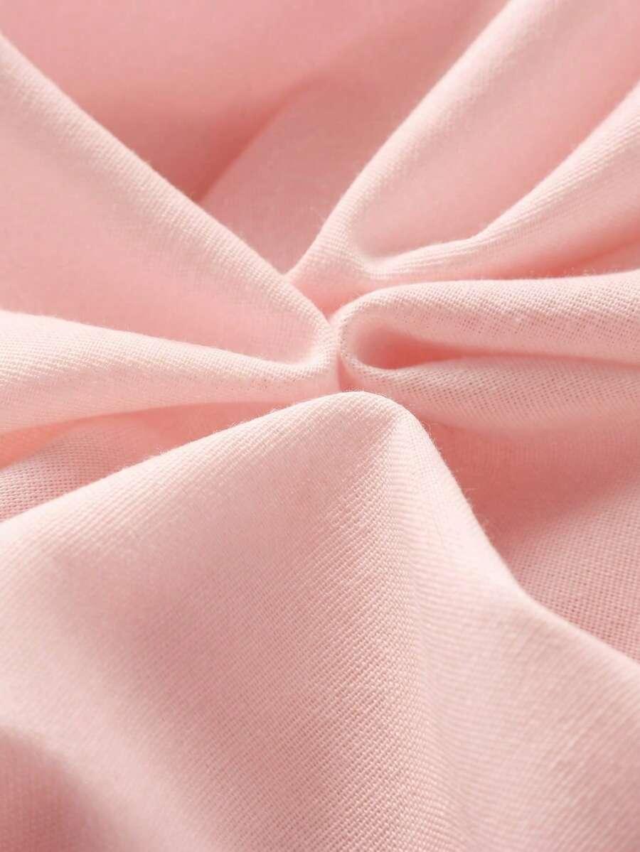 SHEIN RÓŻOWA MAXI SUKIENKA Z DOMIESZKĄ LNU RAMIĄCZKA PK01__M