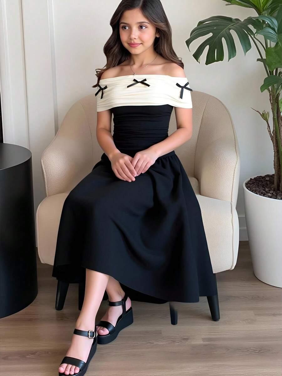 SHEIN CZARNA SUKIENKA ODKRYTE RAMIONA S06__146-152