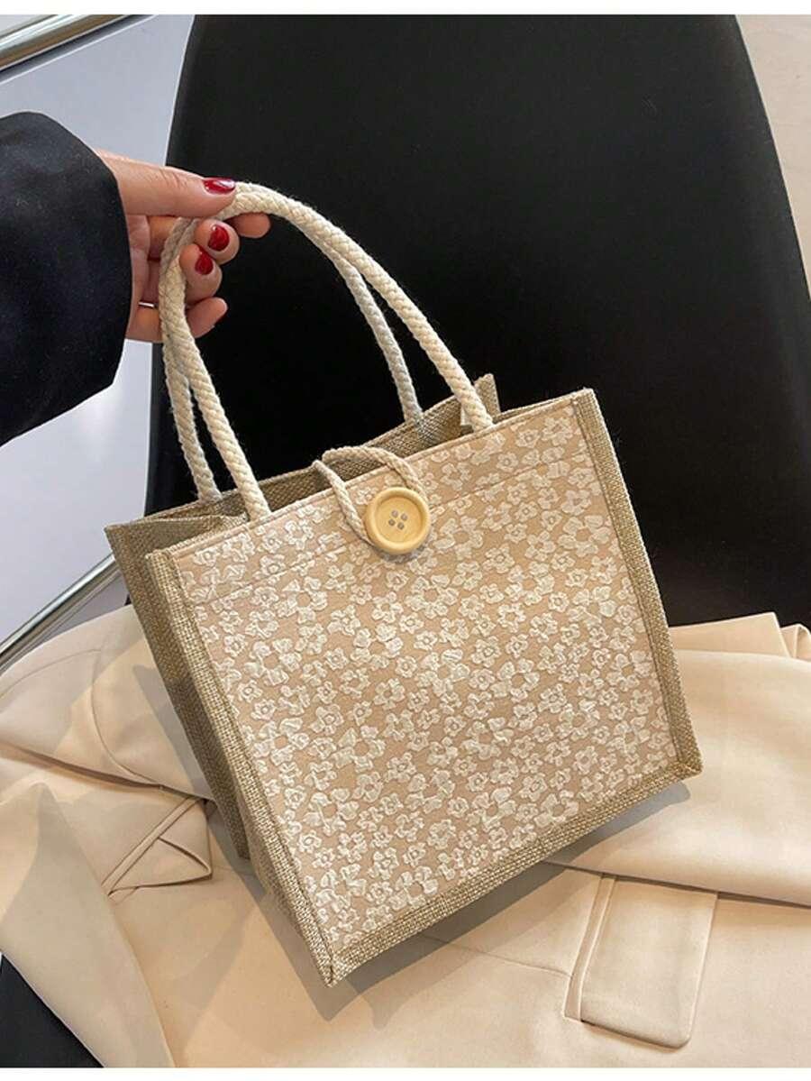 SHEIN BEŻOWA TOREBKA TEKSTURA S07__21X12X20