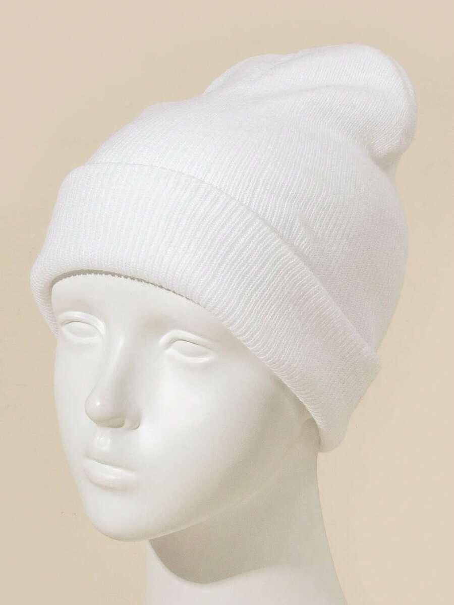 SHEIN BIAŁA CZAPKA BEANIE W01__52
