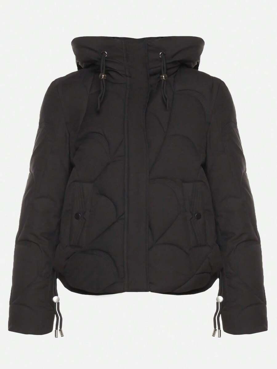 SHEIN CZARNA PIKOWANA KURTKA W01__S