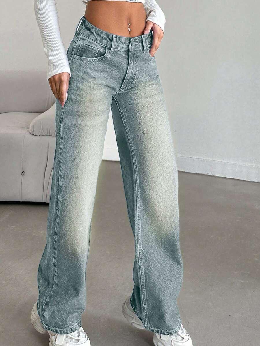 SHEIN SPODNIE JEANS WYSOKI STAN S06__S