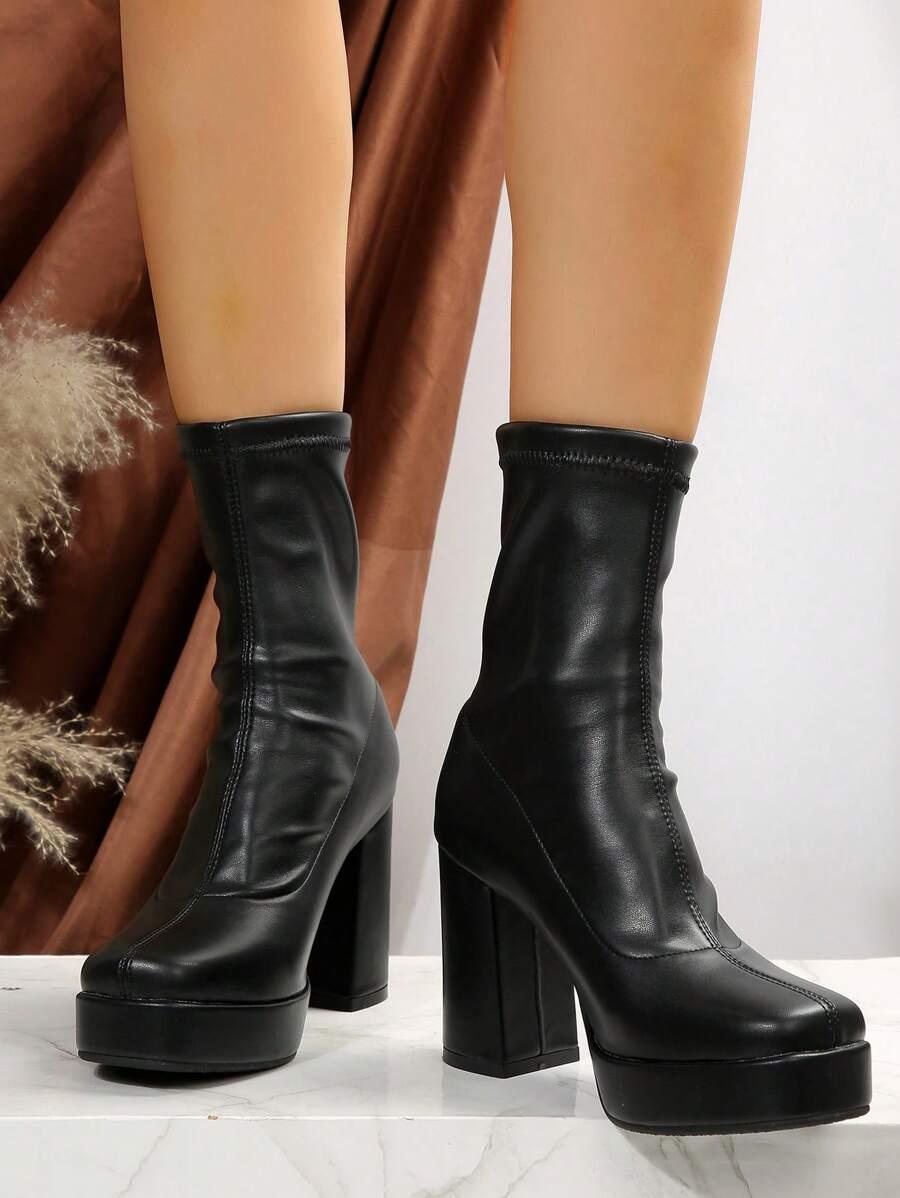 SHEIN CZARNE WSUWANE BOTKI W01__37,5