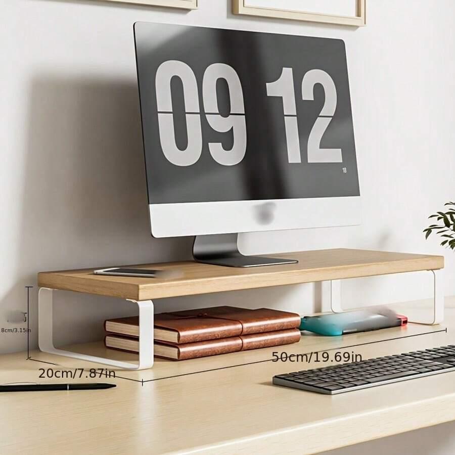 HOUSHELIF DREWNIANA PODSTAWKA NA MONITOR S07__20X50CM