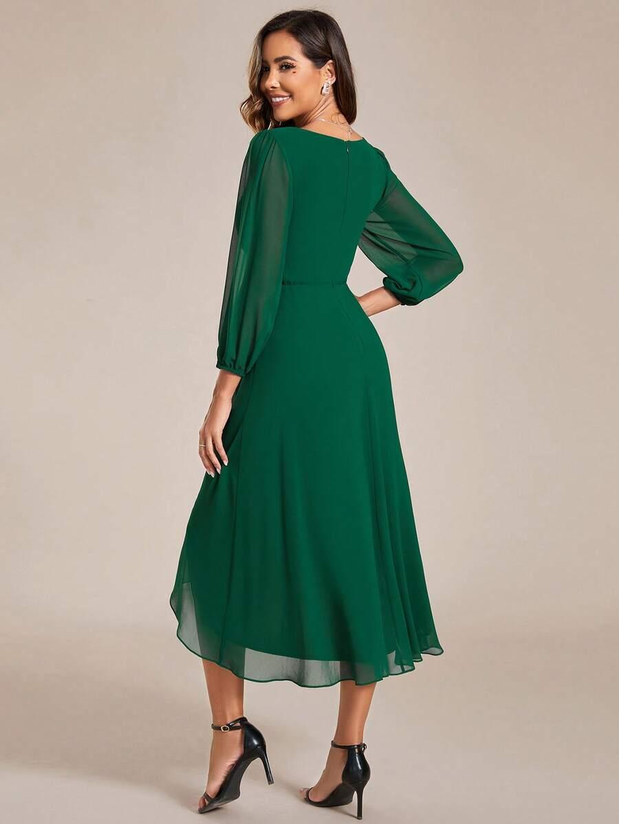 EVERPRETTY ZIELONA SUKIENKA MIDI S06__M