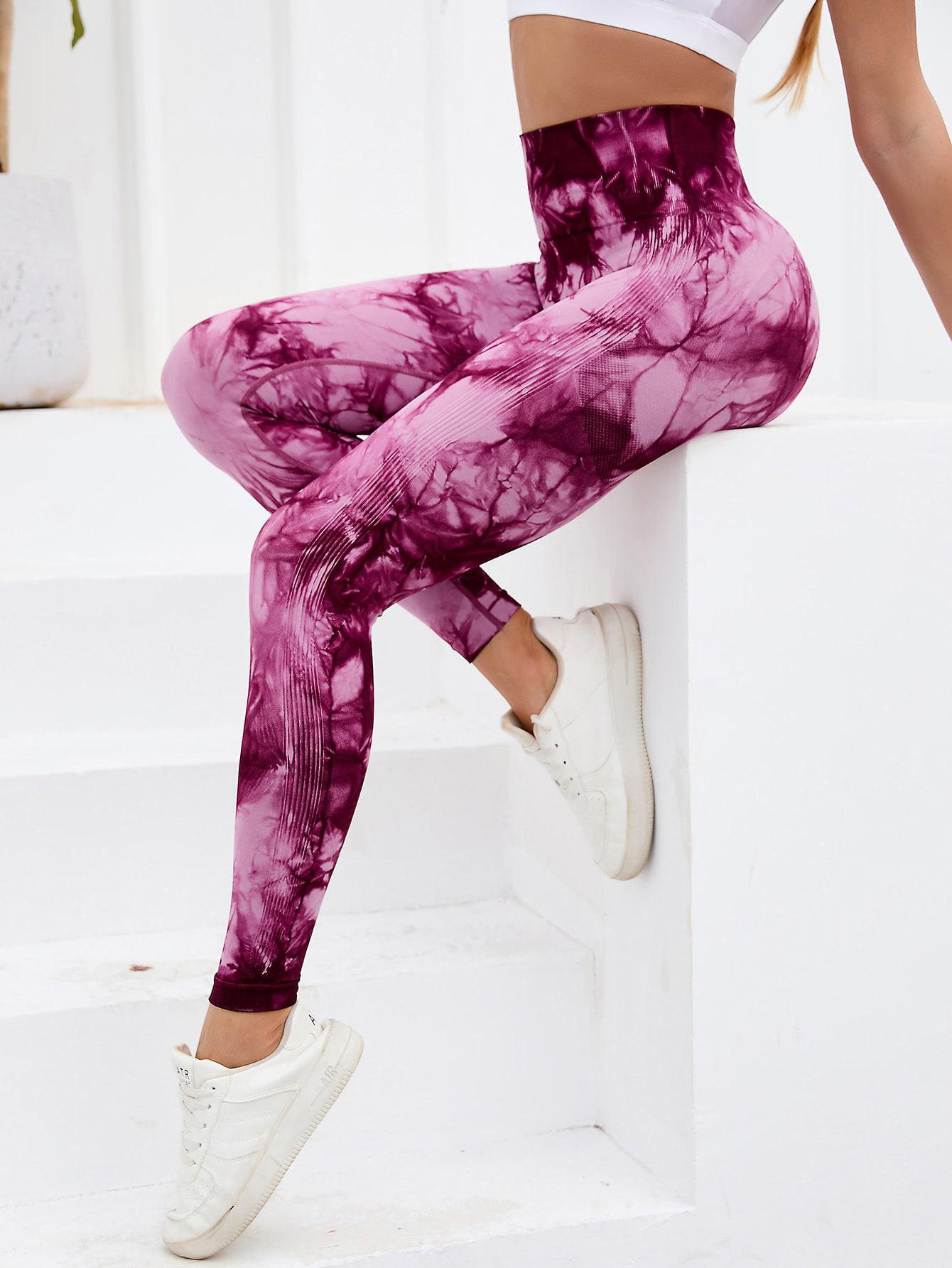 SHEIN LEGGINSY SPORTOWE WZÓR S06__XS