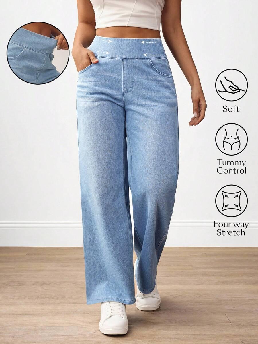 SHEIN NIEBIESKIE SPODNIE JEANS S06__XS