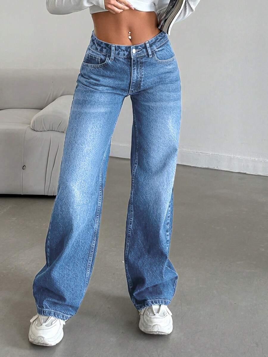 SHEIN NIEBIESKIE SPODNIE JEANS S06__M
