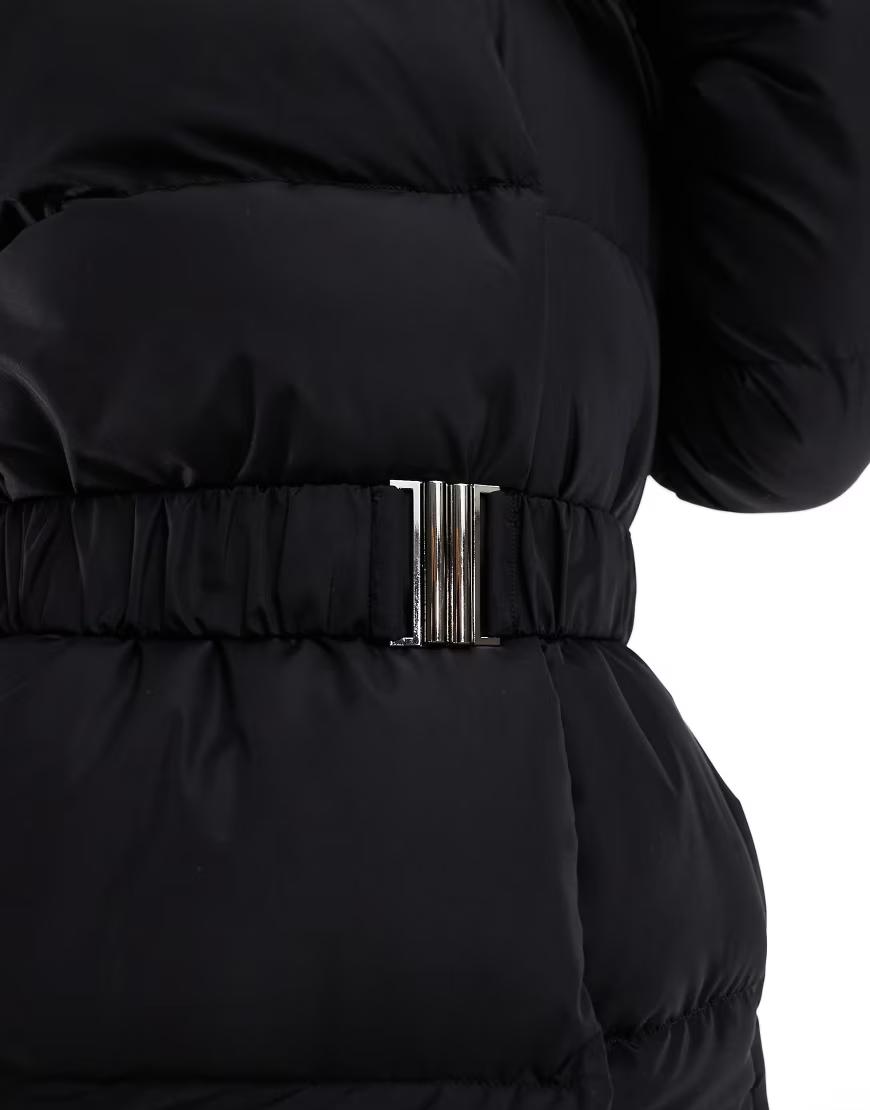 THREADBARE CZARNA PIKOWANA KURTKA KAPTUR W01__M