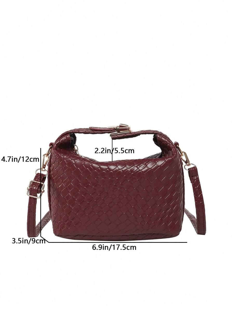 SHEIN BORDOWA TOREBKA IMITACJA SKÓRY S07__17,5X12X9