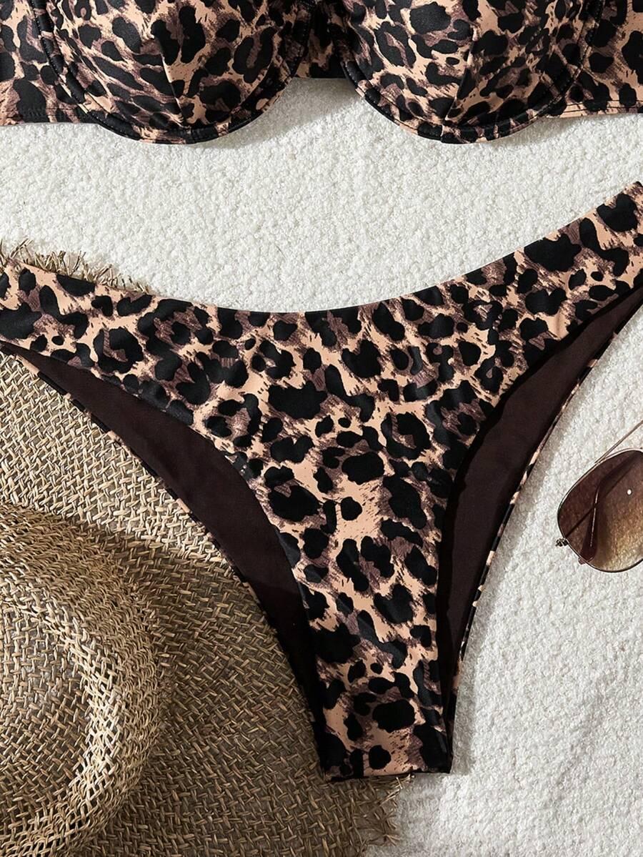 SHEIN DÓŁ OD BIKINI ANIMAL PRINT S09__XL