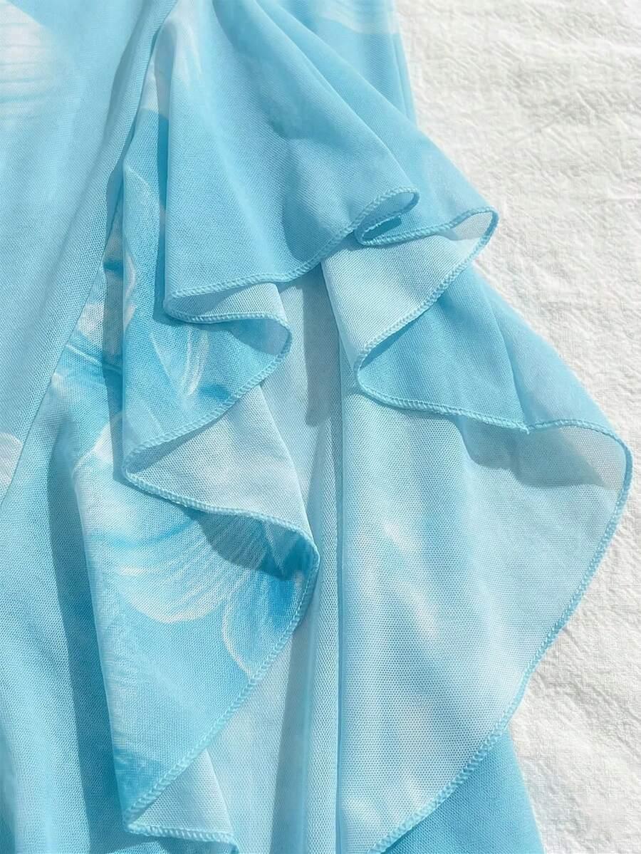 SHEIN DWUCZĘŚCIOWY STRÓJ KĄPIELOWY SPÓDNICA KOMPLET S09__S