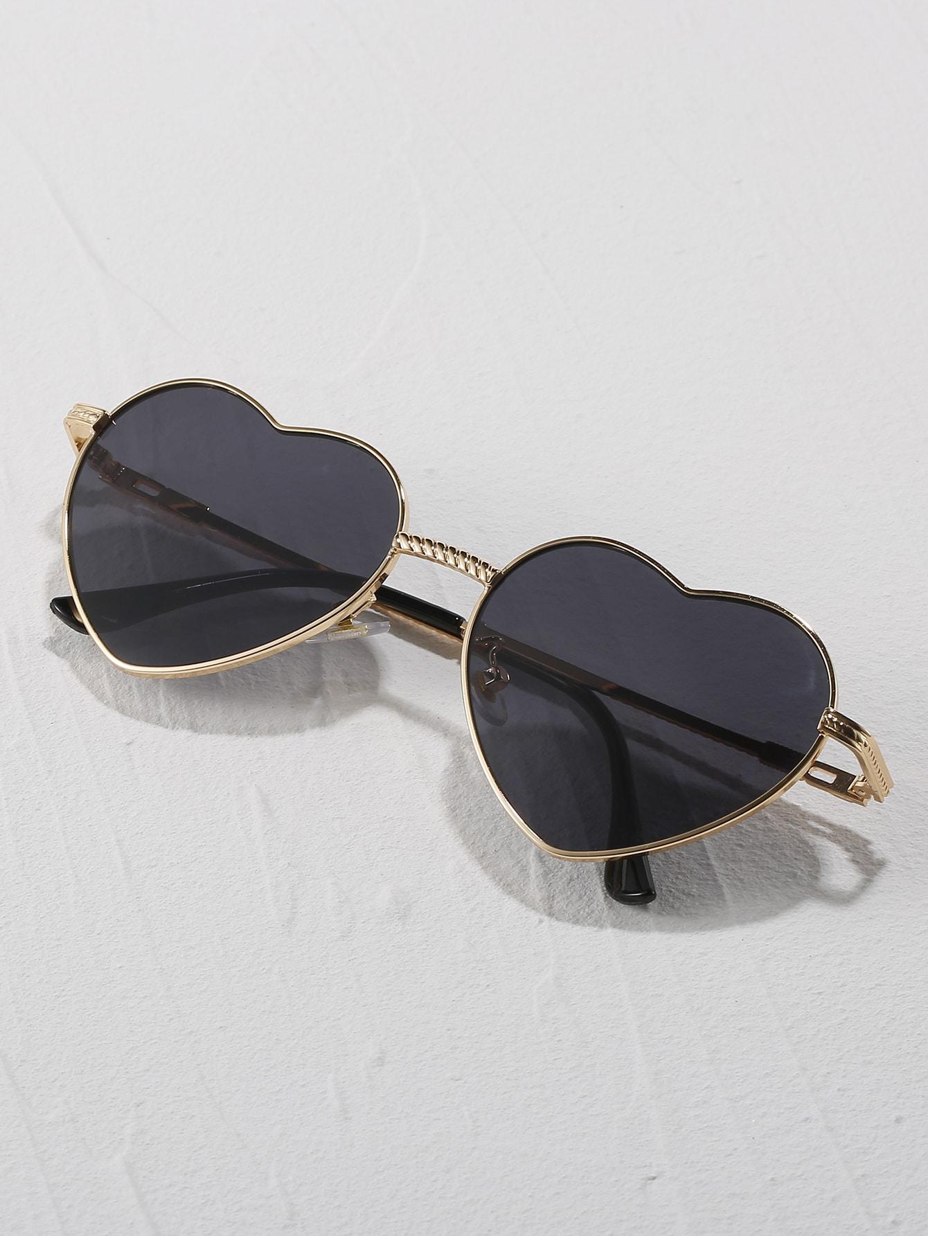 SHEIN OKULARY PRZECIWSŁONECZNE W KSZTAŁCIE SERCA S07