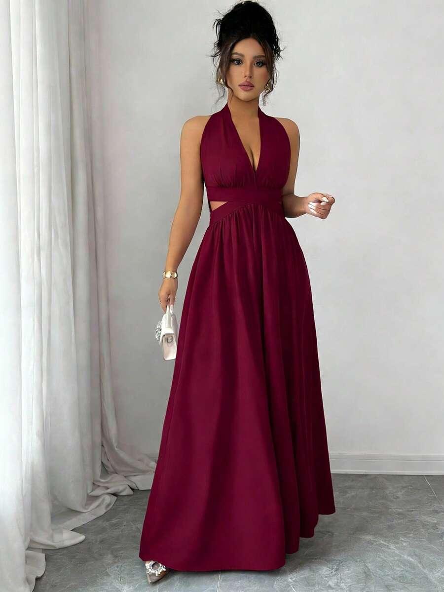 SHEIN BORDOWA MAXI SUKIENKA S06__XL
