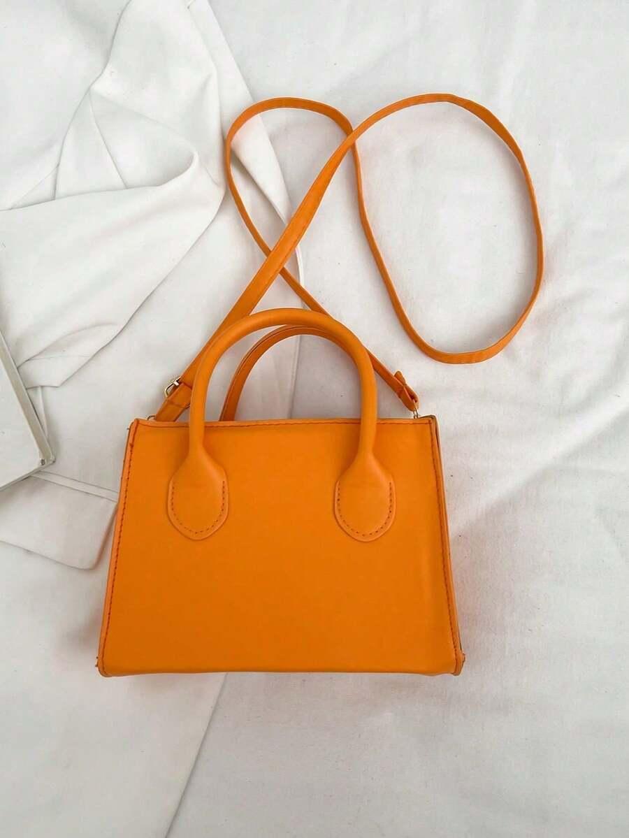 SHEIN POMARAŃCZOWA TOREBKA ZAMEK S07__20,5X7,5X14,5