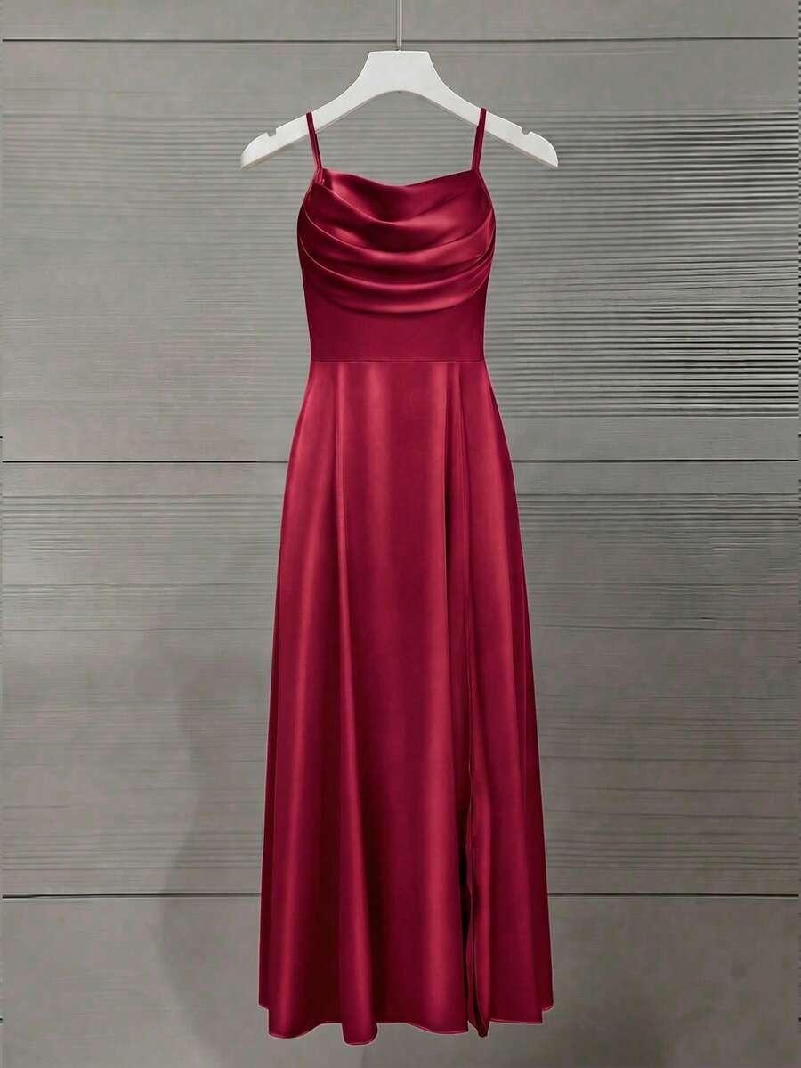 ELENZGA BORDOWA SATYNOWA MAXI SUKIENKA S06__XL