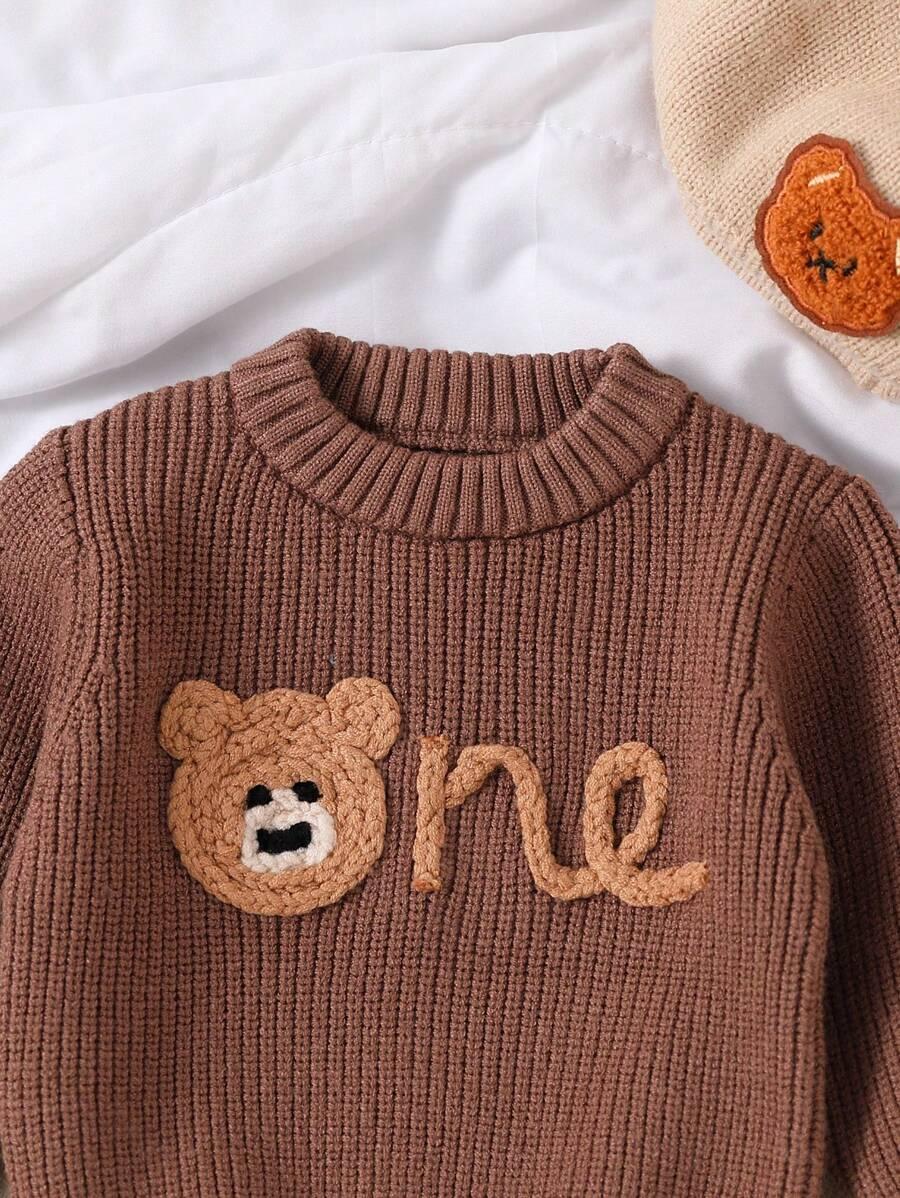 SHEIN BRĄZOWY SWETER OKRĄGŁY DEKOLT S06__80-86