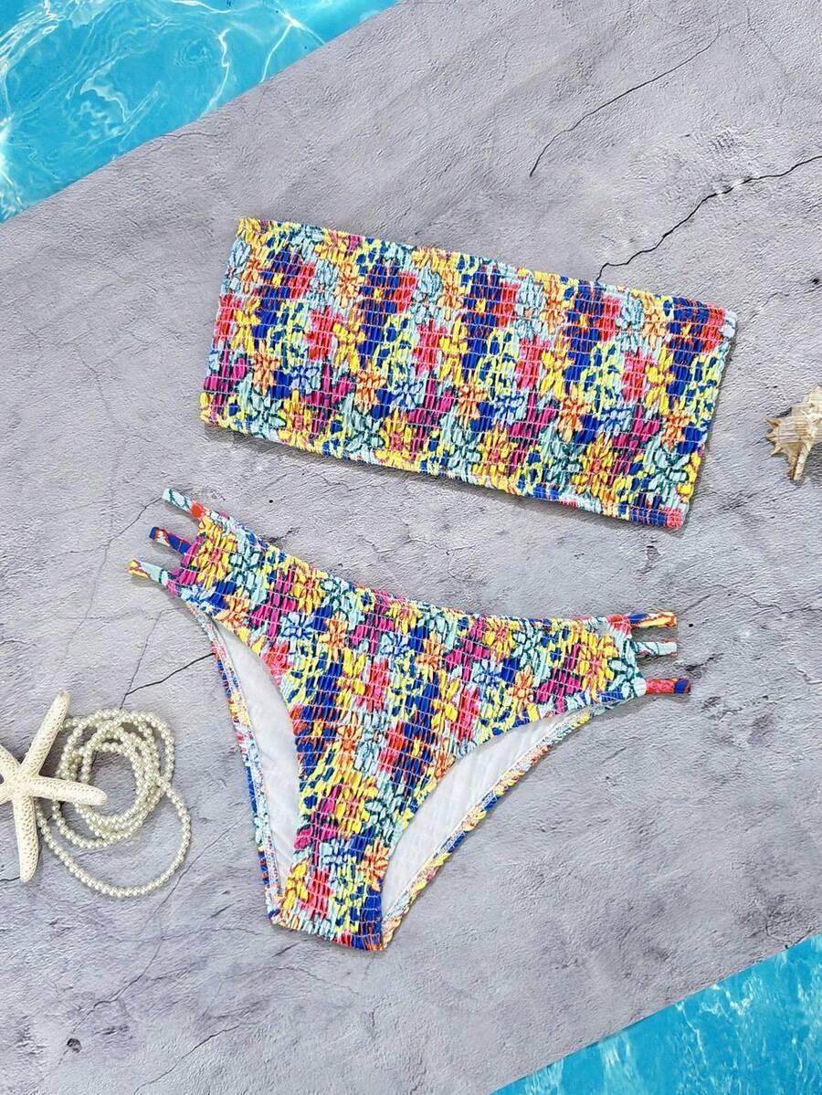SHEIN DWUCZĘŚCIOWY KOSTIUM KĄPIELOWY BIKINI S09__XS