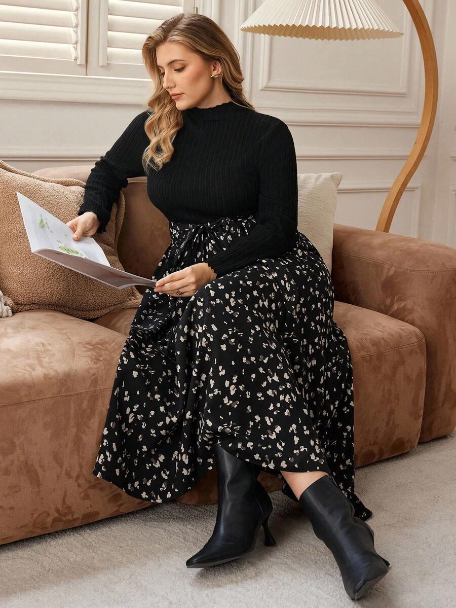 SHEIN CZARNA SUKIENKA DŁUGI RĘKAW STÓJKA S06__52