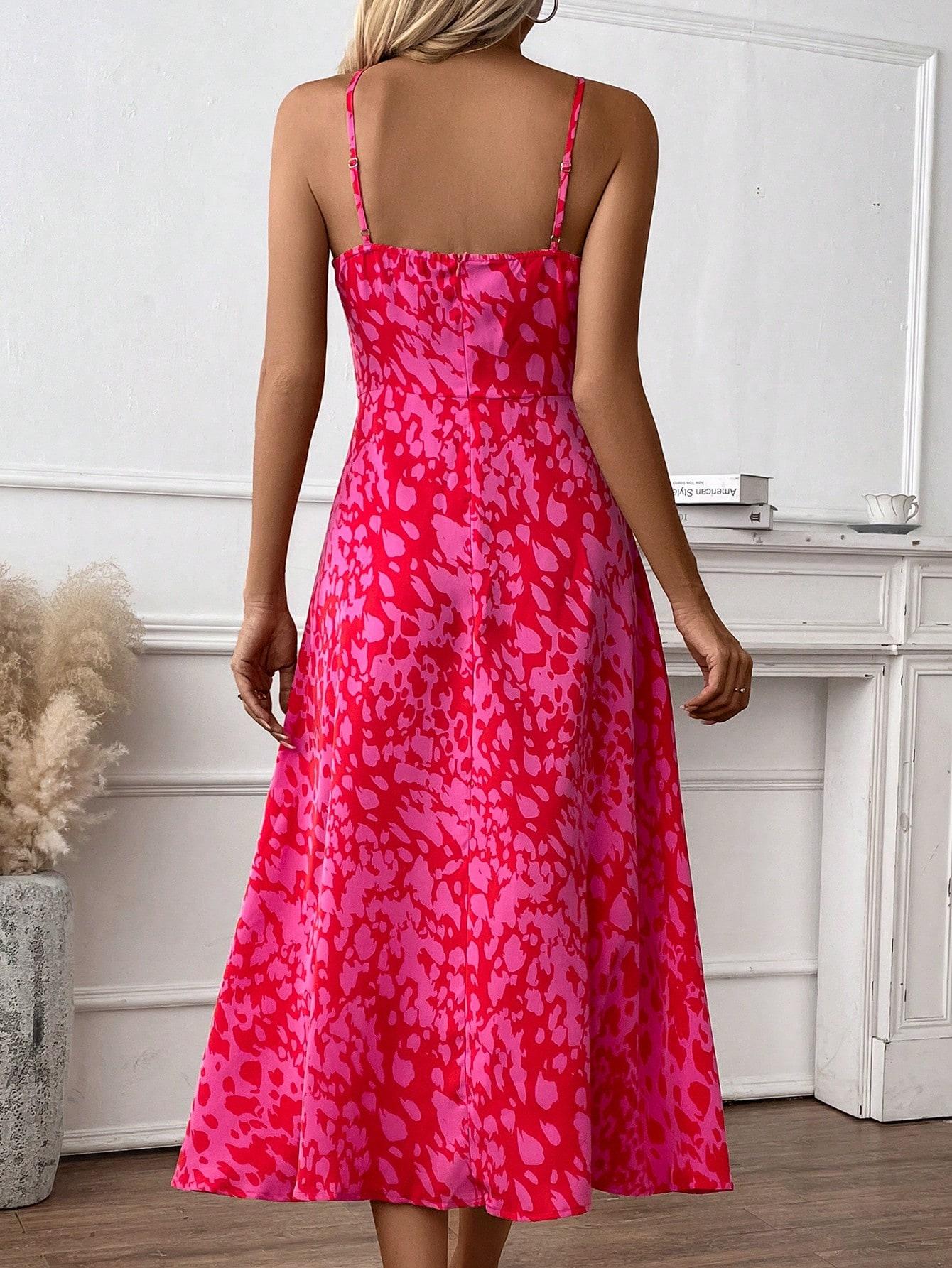 SHEIN RÓŻOWA MIDI SUKIENKA S09__XL