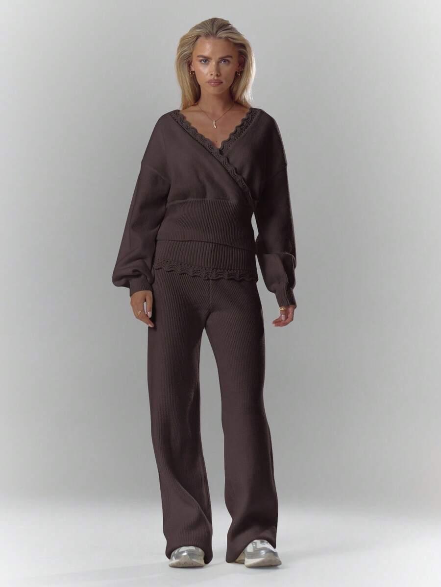MUSERA BRĄZOWE SPODNIE CASUAL S06__XS