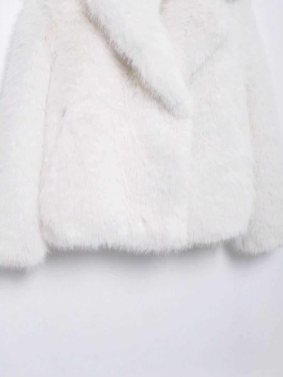 SHEIN BIAŁE SZTUCZNE FUTRO W01__S