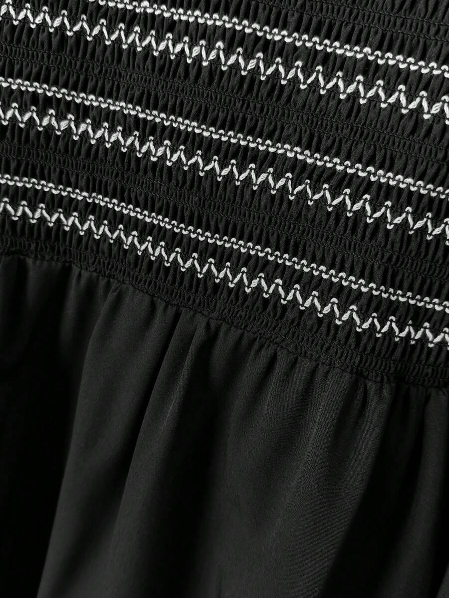 SHEIN CZARNA BLUZKA Z DŁUGIM RĘKAWEM S06__46