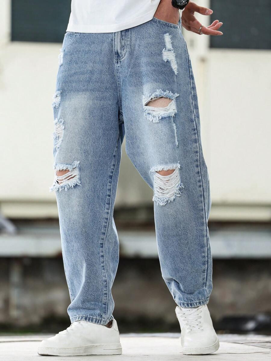 MANFINITY NIEBIESKIE SPODNIE JEANS S06__M