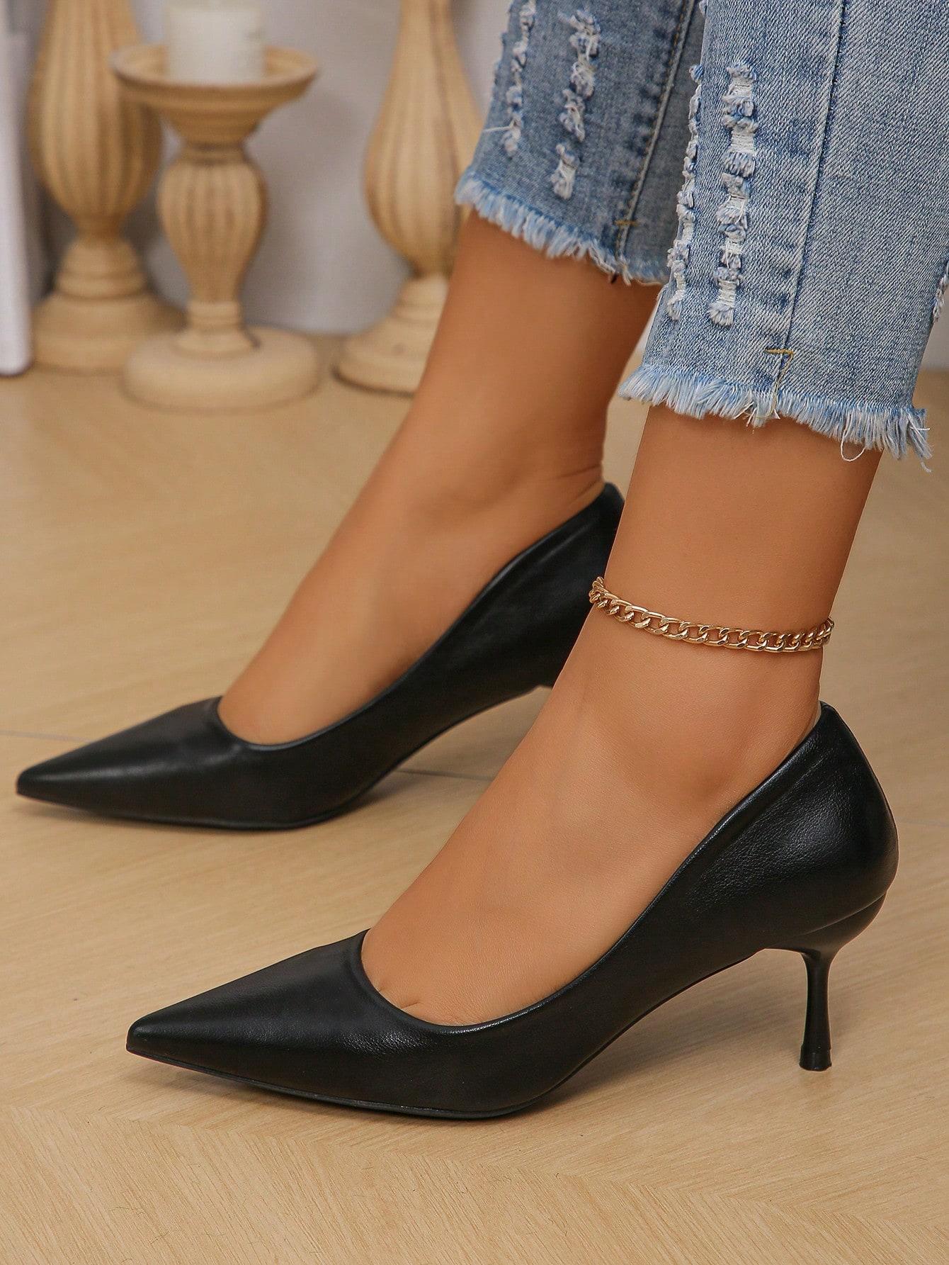 SHEIN CZARNE CZÓŁENKA SZPIC S06__39,5