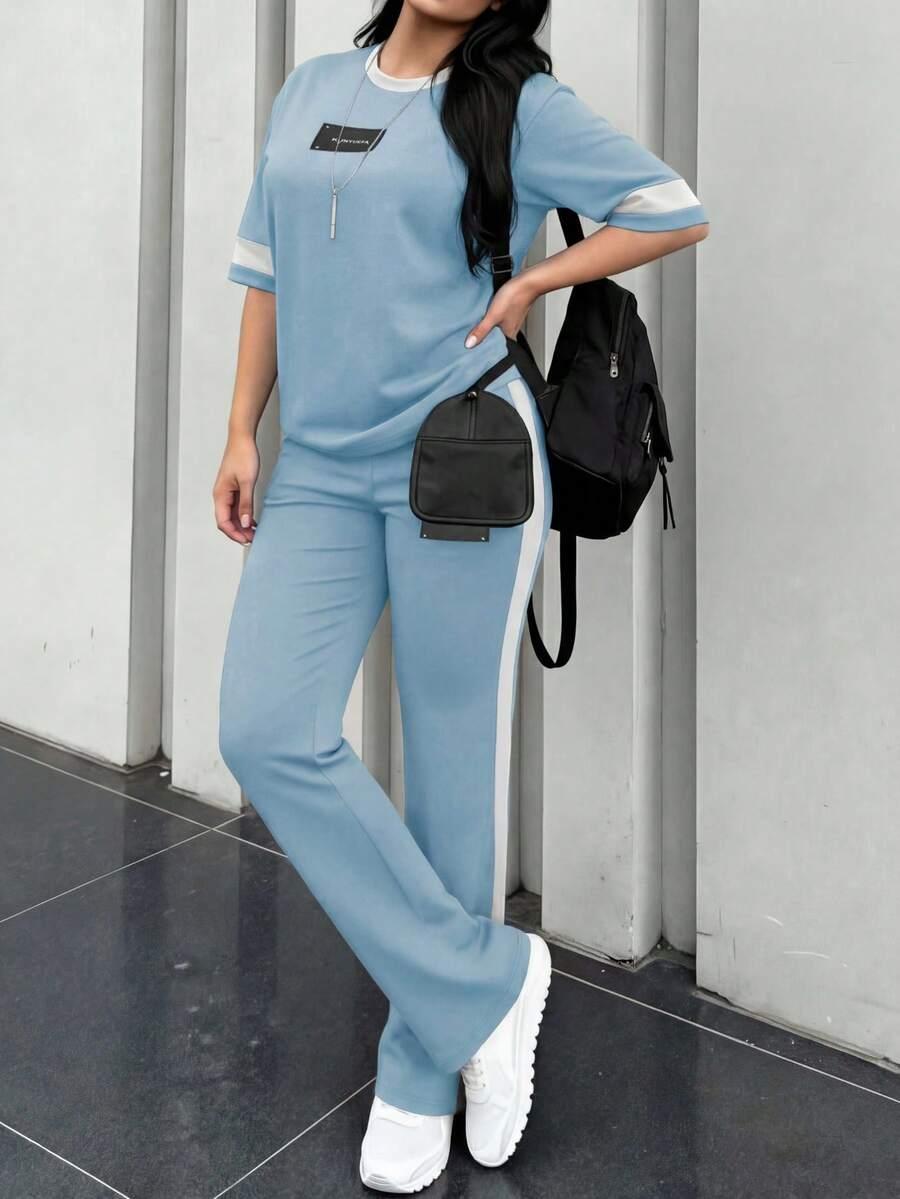 SHEIN BLUZKA SPODNIE KOMPLET CASUAL S06__XL