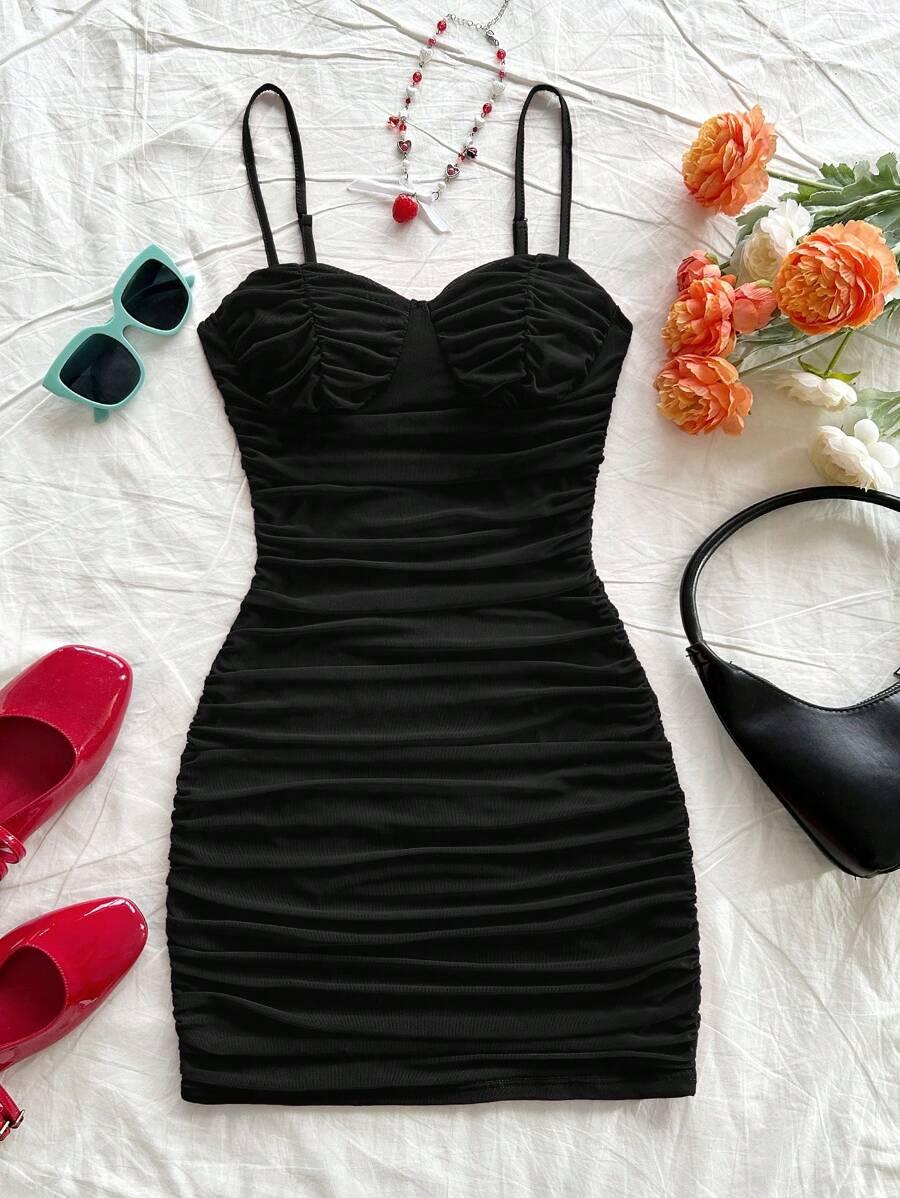 SHEIN CZARNA MINI SUKIENKA S06__L