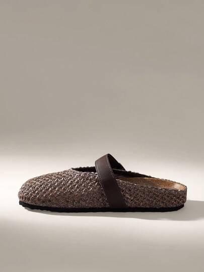 SHEIN BRĄZOWE WSUWANE KLAPKI S06__36,5