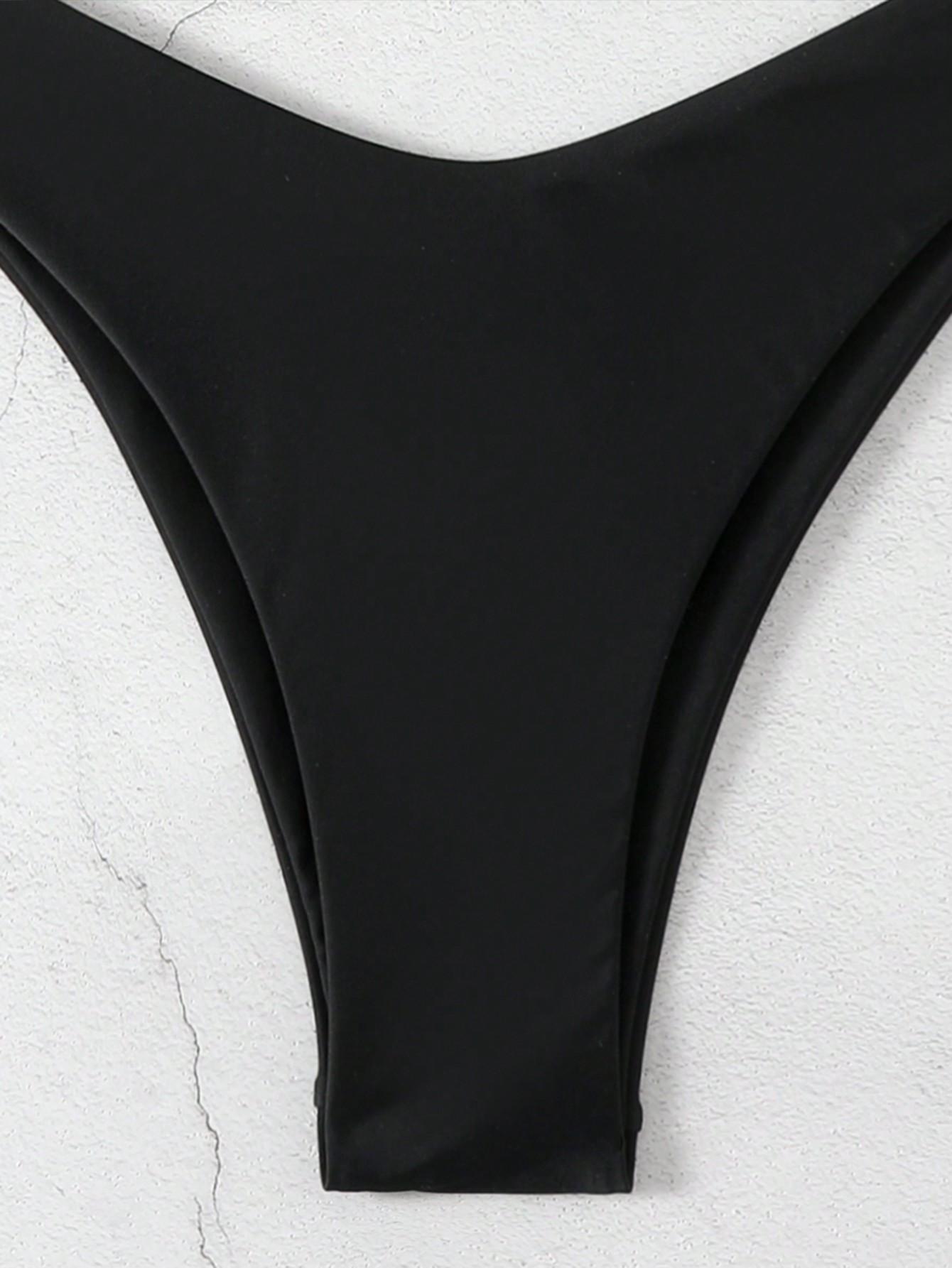 SHEIN CZARNY STRÓJ KĄPIELOWY KOMPLET S09__XS