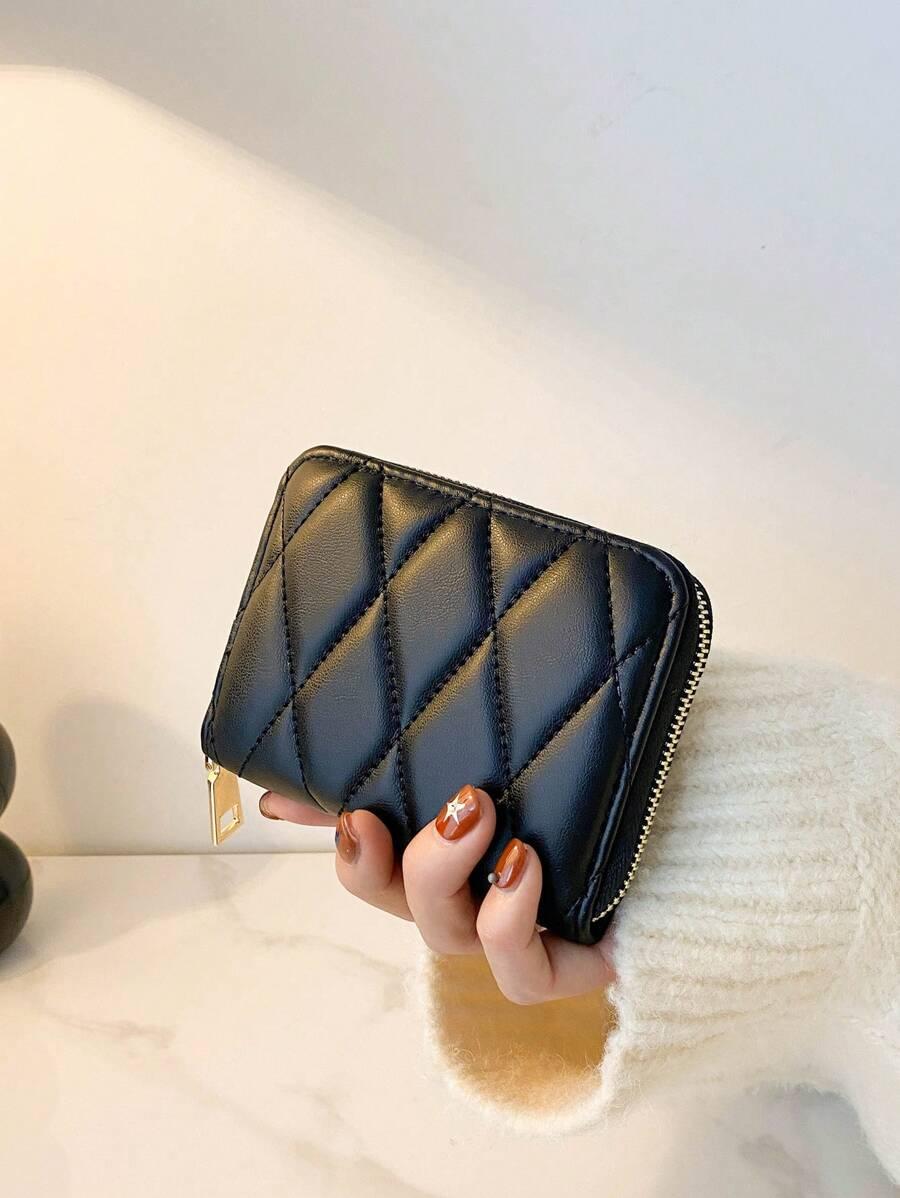 SHEIN CZARNY PORTFEL ZAMEK S07__8X11CM