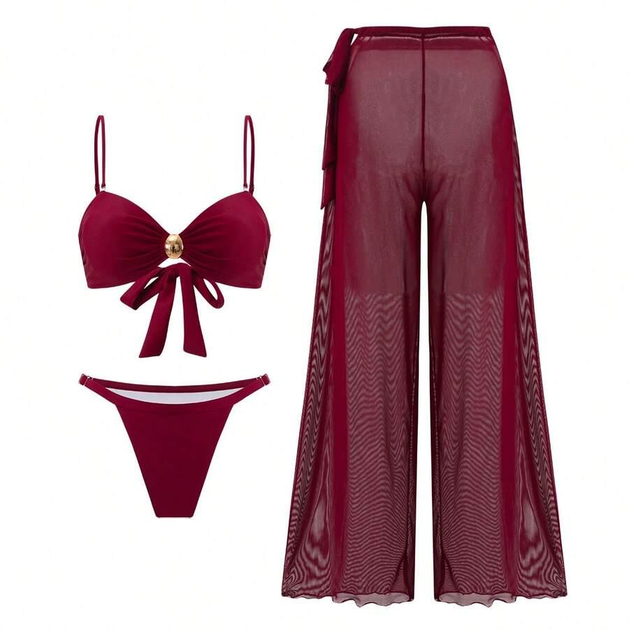 SHEIN STRÓJ KĄPIELOWY DWUCZĘŚCIOWY S06__L