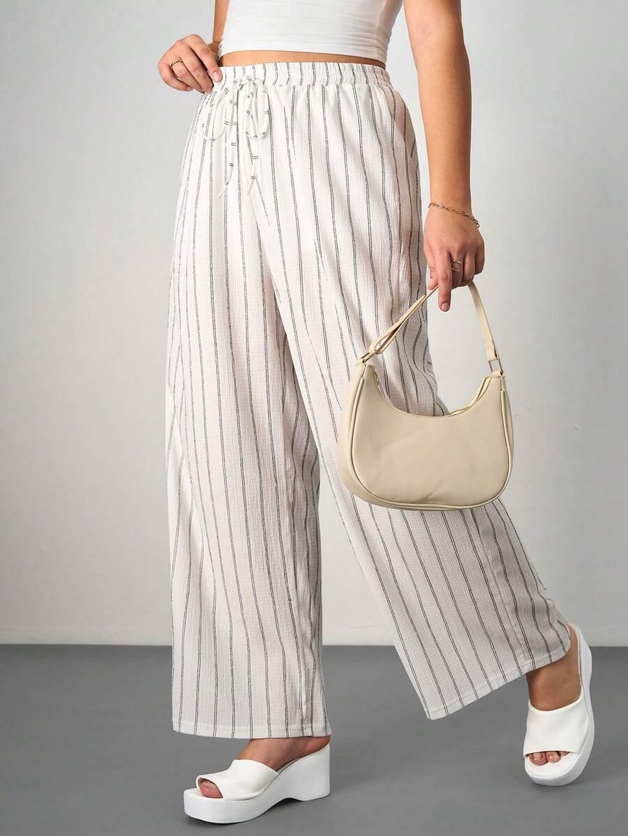 SHEIN SPODNIE WZÓR PASKI S06__46