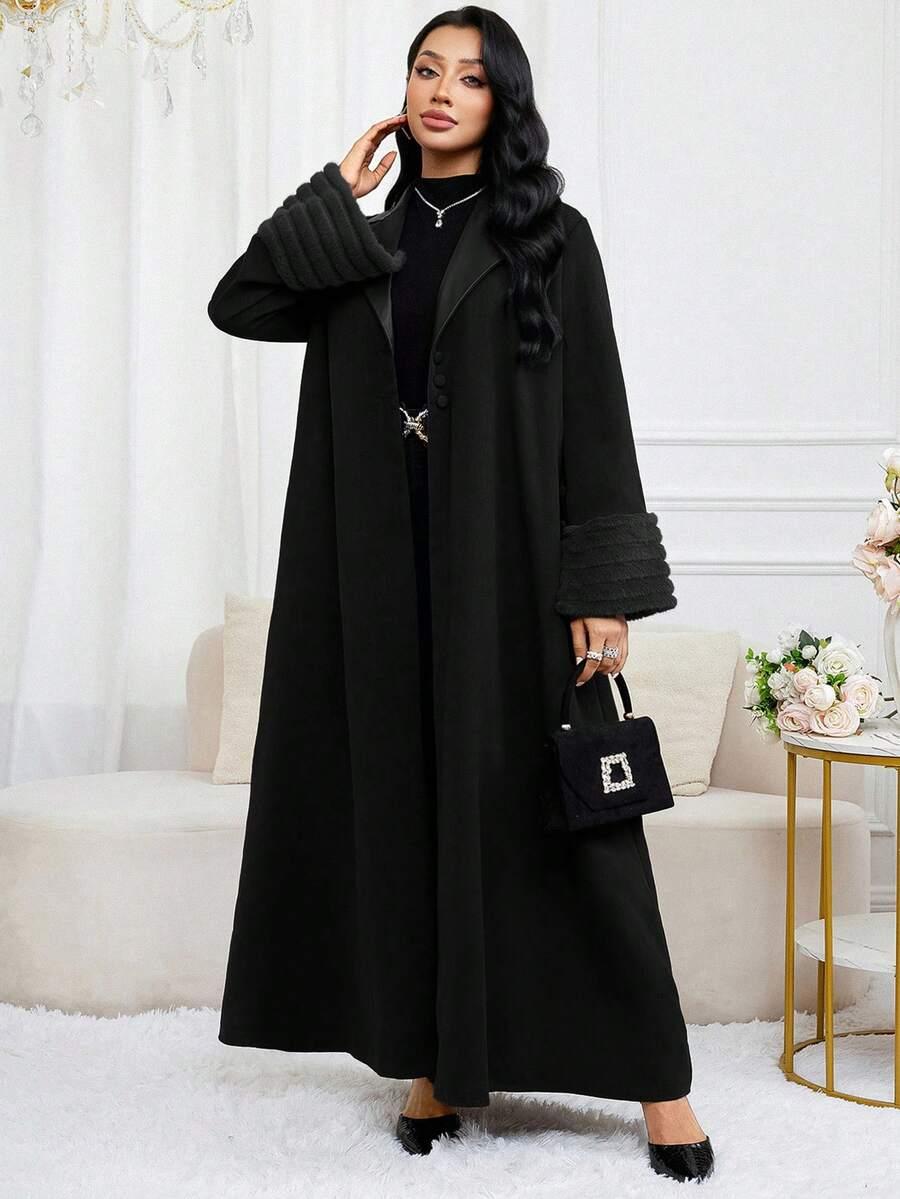 AL NAJMA CZARNA NARZUTKA WSTAWKI SZTUCZNE FUTERKO S06__XL