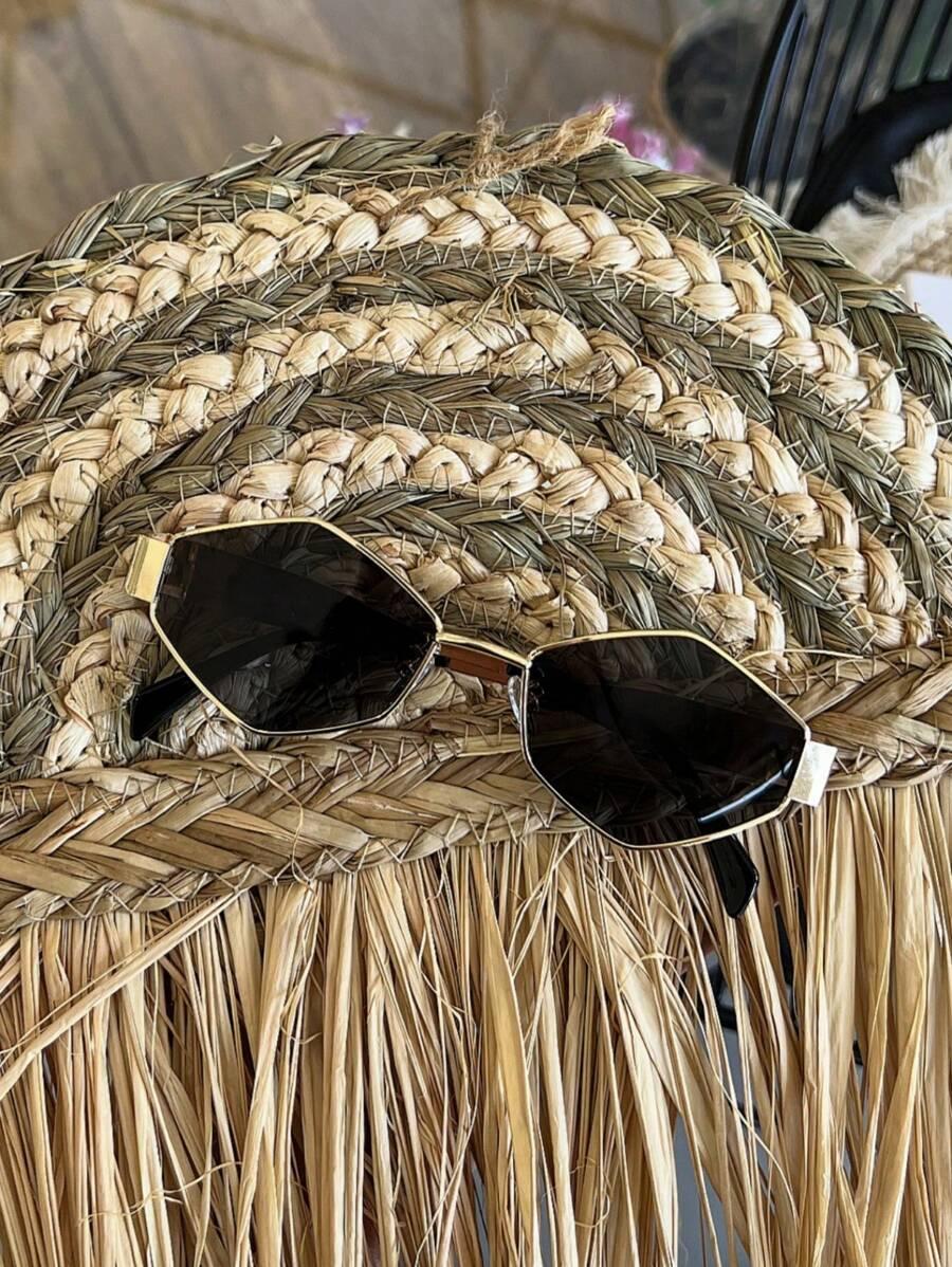 SHEIN OKULARY ZERÓWKI ZŁOTE OPRAWKI S07