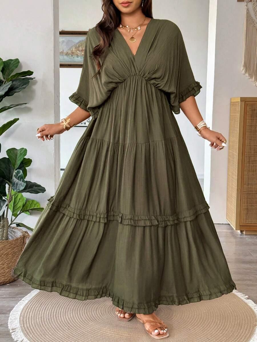 SHEIN ZIELONA MAXI SUKIENKA S06__46