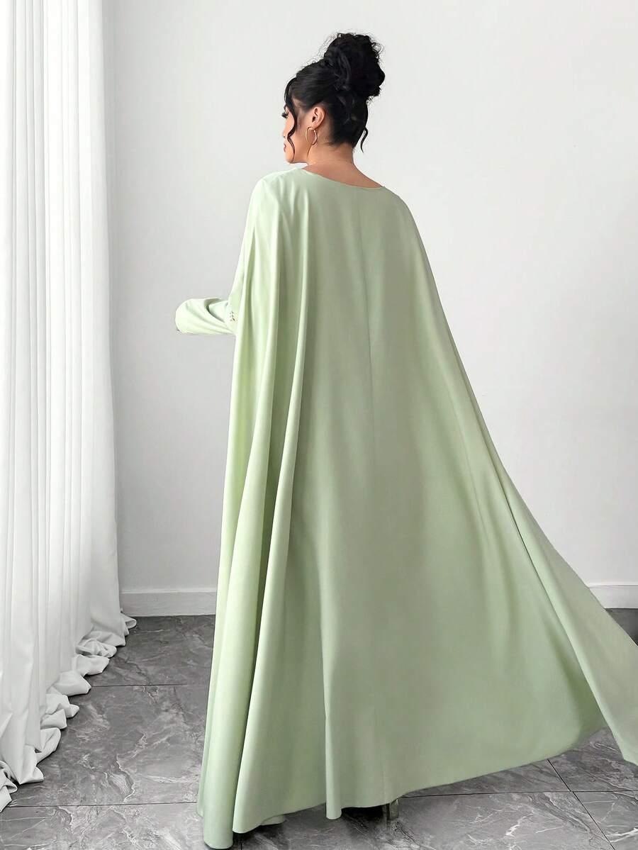 SHEIN ZIELONA SUKIENKA ZDOBIENIA S06__50
