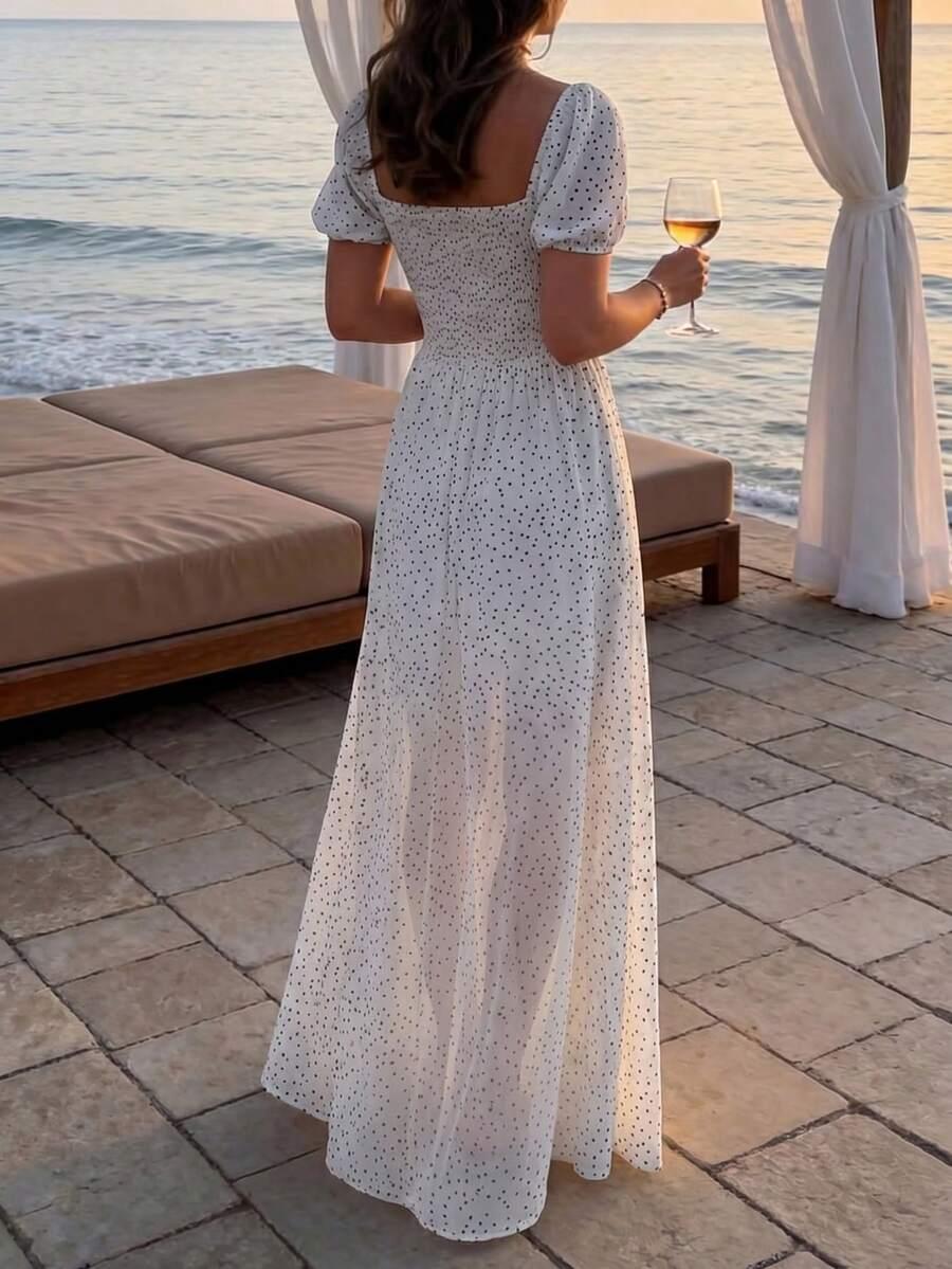 SHEIN BIAŁA MAXI SUKIENKA S06__L