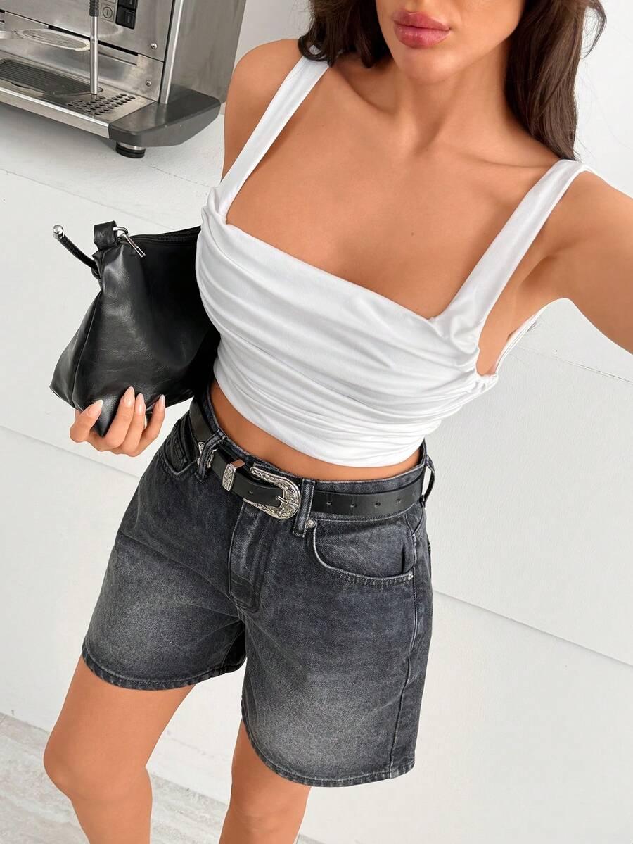 SHEIN KRÓTKIE SPODENKI JEANS S06__S