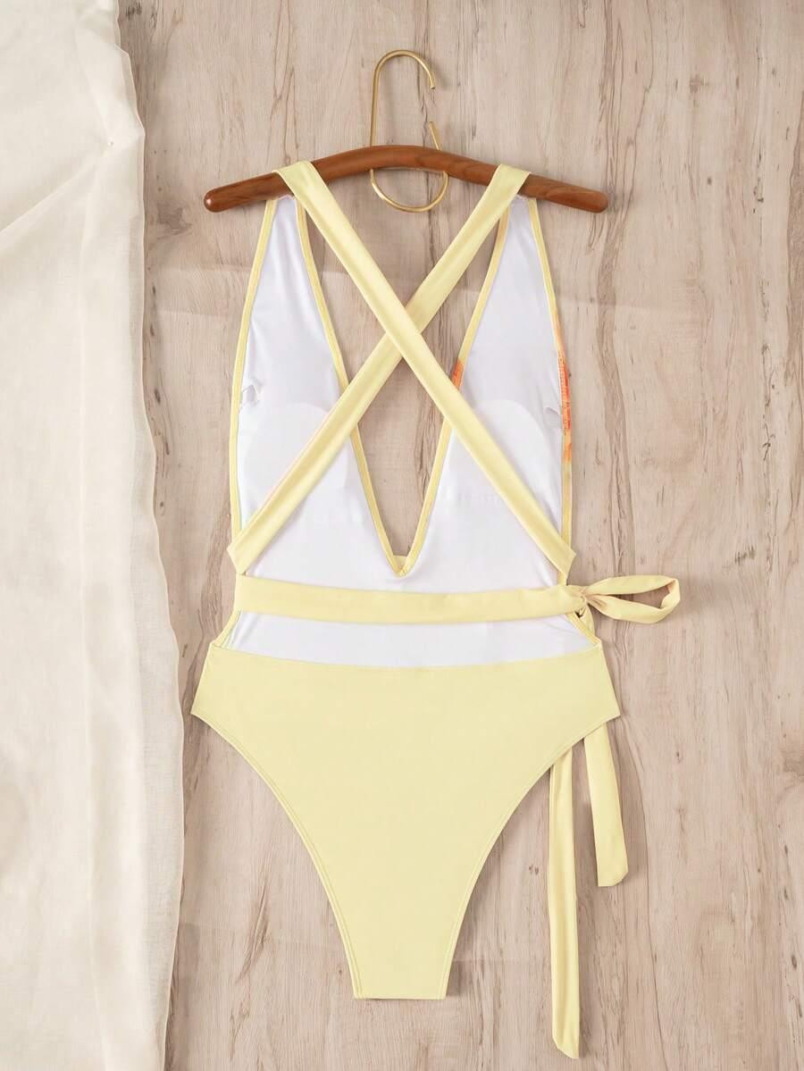 SWIM SXY JEDNOCZĘŚCIOWY KOSTIUM KĄPIELOWY WIĄZANIE S09__S