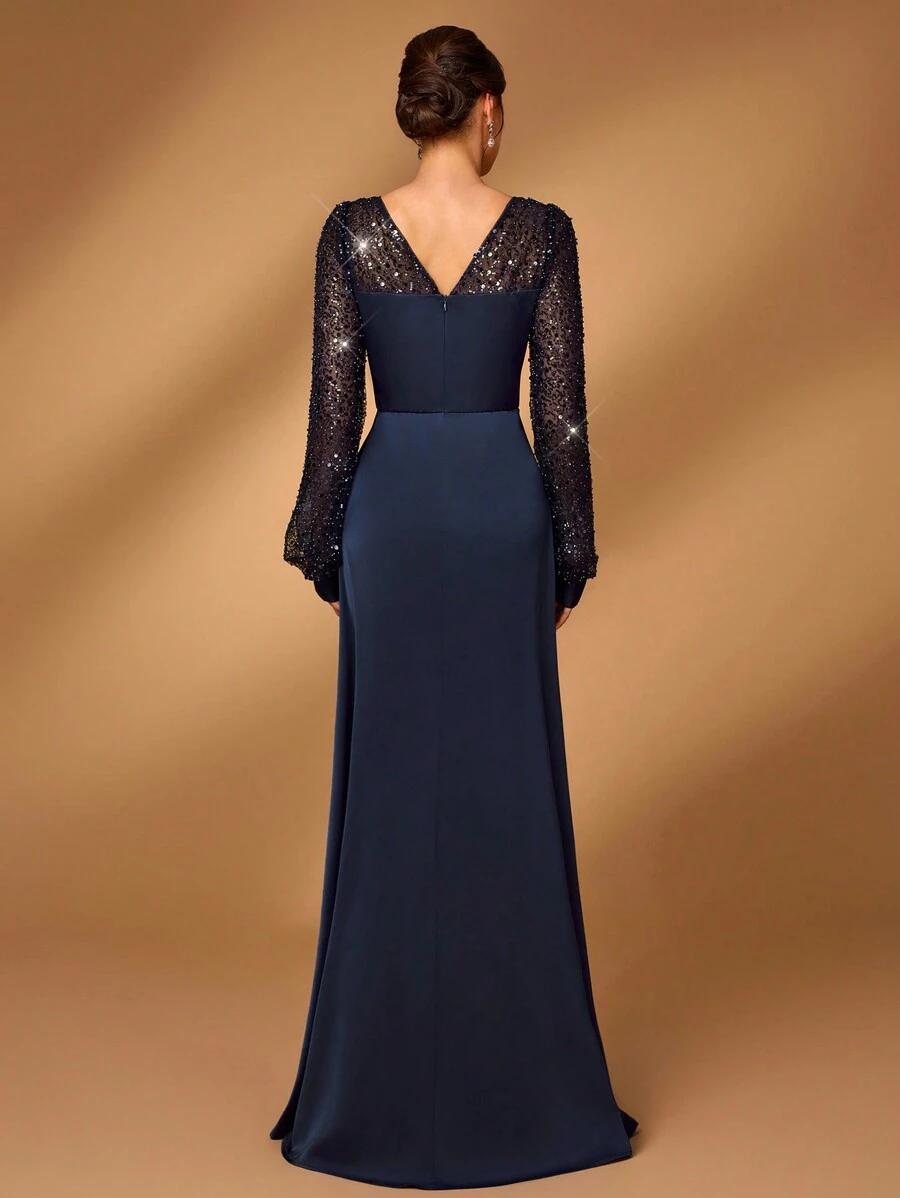 SHEIN GRANATOWA MAXI SUKIENKA S06__XL