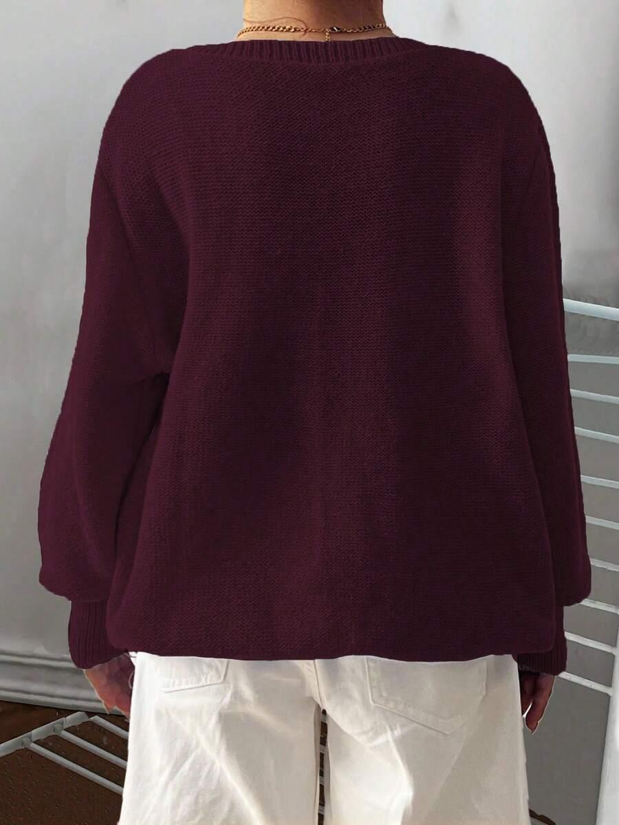 ELENZGA BORDOWY SWETER PLECIONY S06__46