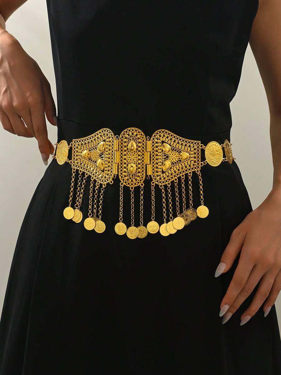 SHEIN ZŁOTY PASEK ZDOBIENIE S07__105