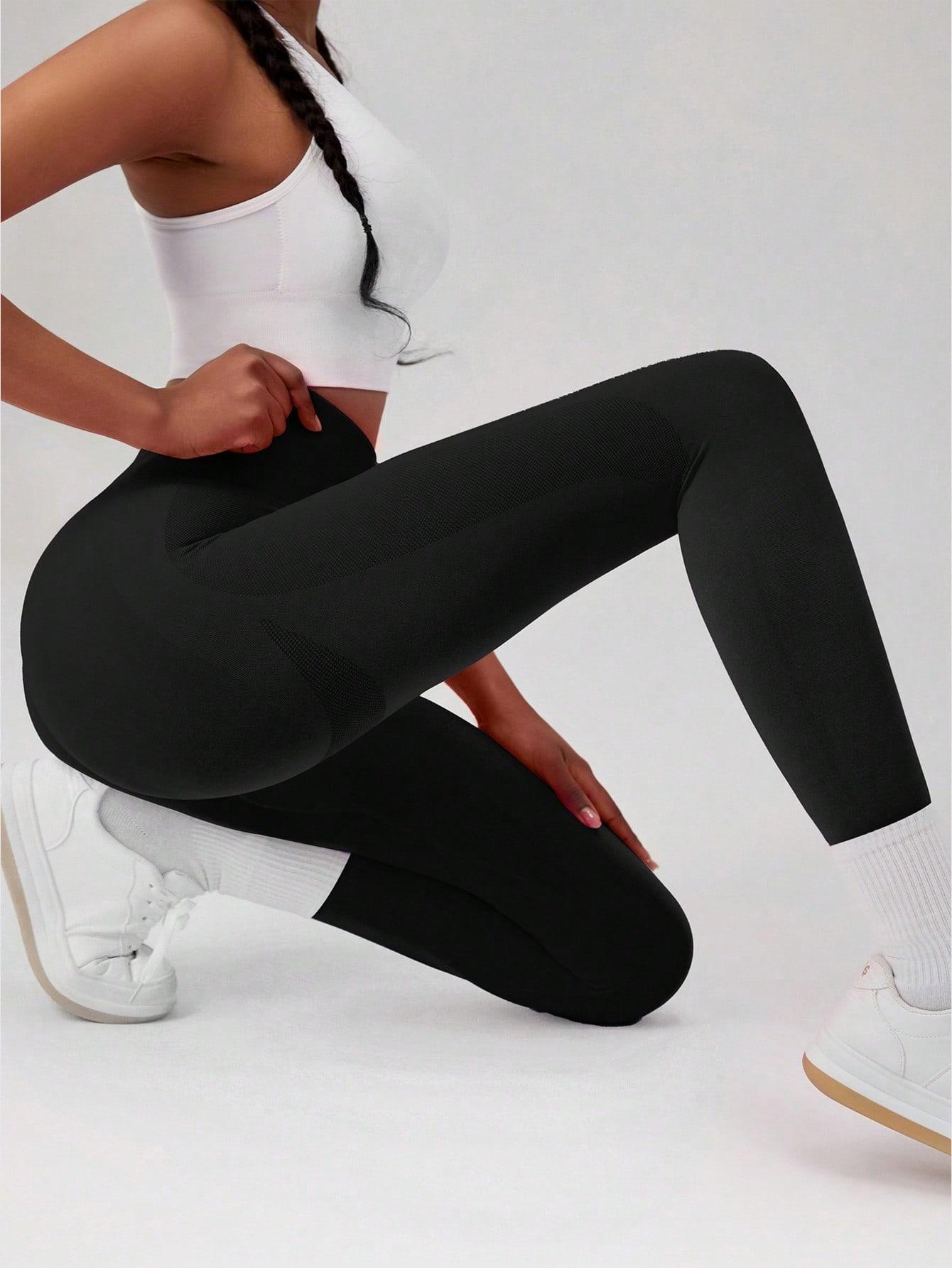 SHEIN CZARNE SPORTOWE LEGGINSY S06__S