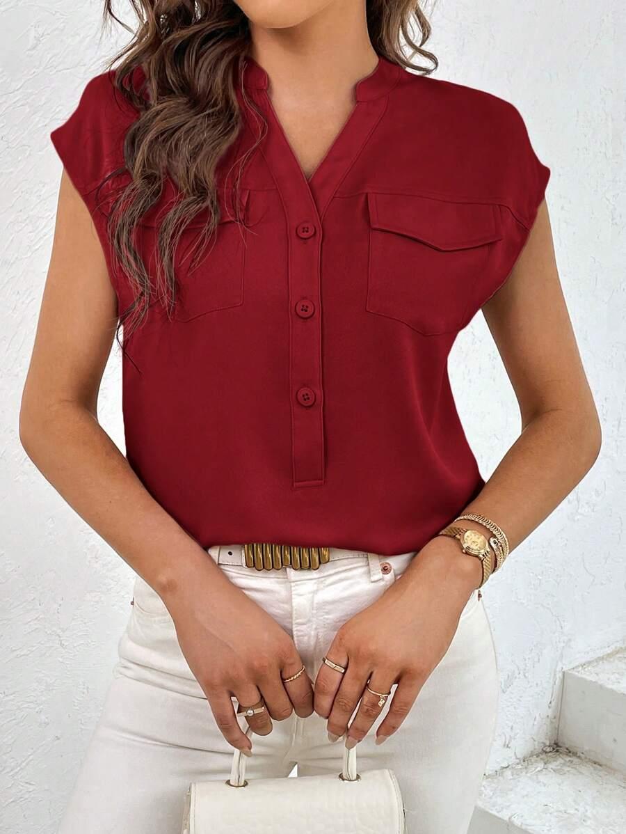 SHEIN CZERWONA BLUZKA CASUAL S06__XL