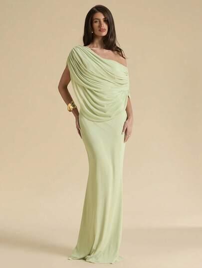 SHEIN ZIELONA MAXI SUKIENKA S06__L