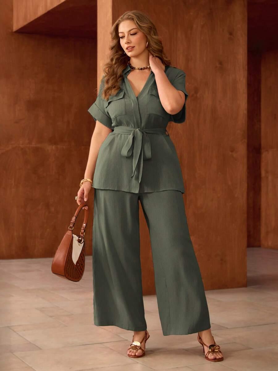 SHEIN BLUZKA SPODNIE KOMPLET S06__XXL